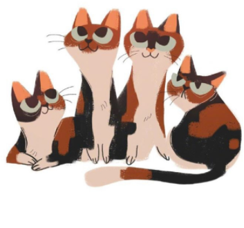 可爱卡通猫咪插画手机壁纸下载(猫咪插画手机壁纸)高清版