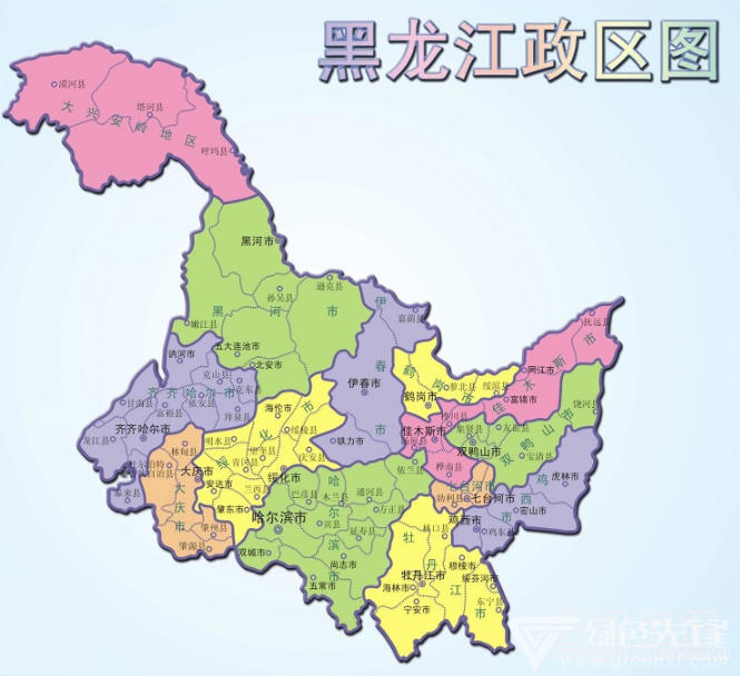 黑龙江行政区划图高清版(黑龙江行政区划高清地图)v1.