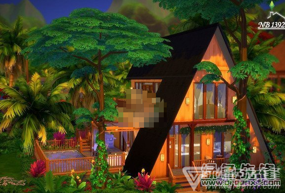 模拟人生4热带双层木屋MOD(模拟人生4双层木屋模型)V1.0 免费版1