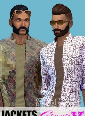 模拟人生4男款鲜艳印花衬衫MOD(模拟人生4印花衬衫补丁)V1.0 最新版1