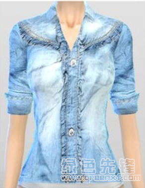 模拟人生4女生蓝色牛仔衬衫MOD(模拟人生4牛仔衬衫补丁)V1.0 最新版1