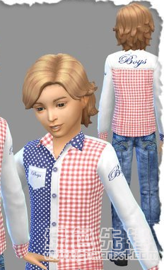 模拟人生4男孩双色衬衫MOD(模拟人生4双色衬衫补丁)V1.0 免费版1