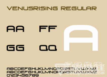 venus rising字体