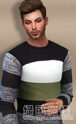 模拟人生4男款条纹多色毛衣MOD(模拟人生4多色毛衣补丁)V1.0 绿色版2