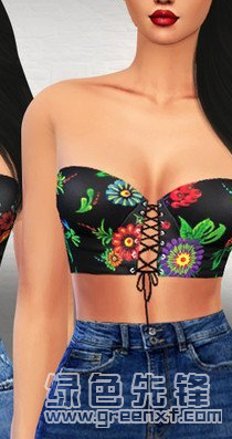 模拟人生4女性紧身印花上衣MOD(模拟人生4印花上衣补丁)V1.1 最新版1