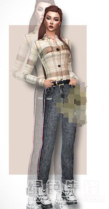 模拟人生4女款休闲格子衬衫MOD(模拟人生4格子衬衫补丁)V1.0 绿色版1