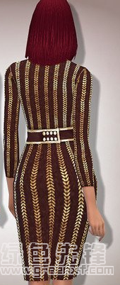 模拟人生4金属图案高领连衣裙MOD(模拟人生4增加高领连衣裙)V1.1 绿色版1