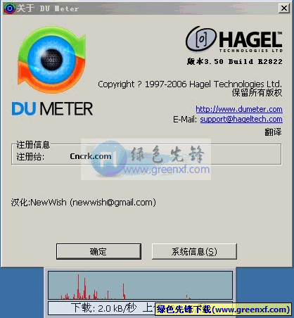 DU Meter(图形化显示网络流量的监视器) V5.02 Build 3303 绿色汉化特别版