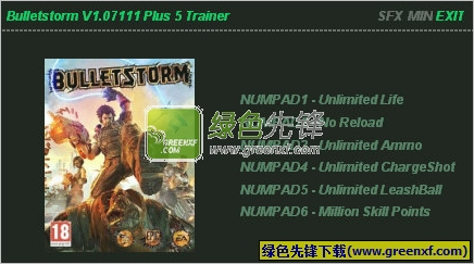 子弹风暴修改器(六项属性)V1.0.6 绿色版
