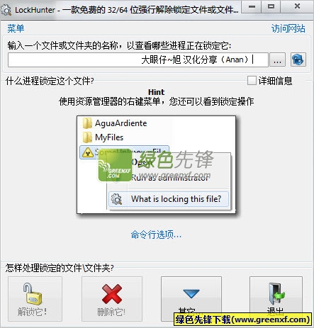 LockHunter(文件解锁工具)V3.0.3 大眼仔汉化版