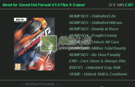 极品飞车14热力追踪修改器(二十四项属性)V1.0.24 绿色版