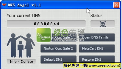 DNS服务器地址更换天使(DNS Angel)V1.2 绿色版