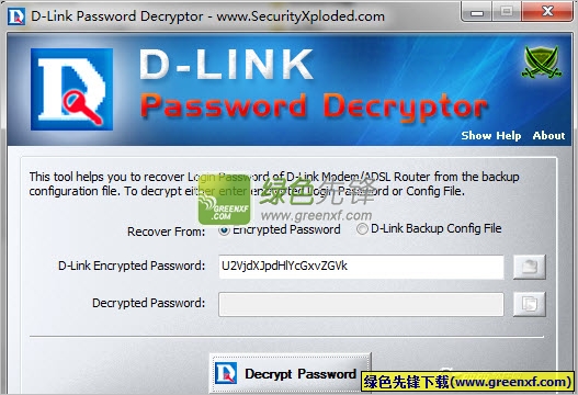 D-Link Password Decryptor(D-Link密码恢复工具)V1.5 绿色版