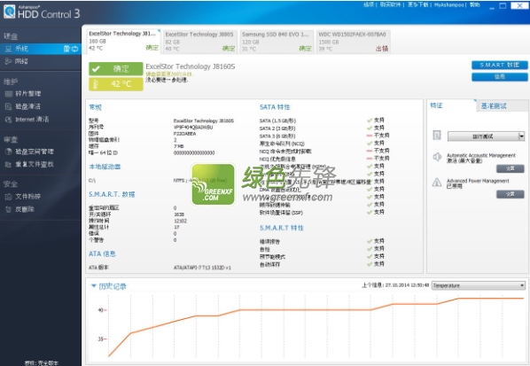 Ashampoo HDD Control Portable(硬盘健康状况检测工具)V3.00.50 绿色版
