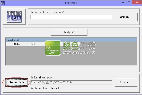 没有后缀名的文件打开工具(TrIDNet)V1.9 绿色版