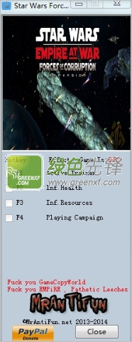 星球大战帝国战争堕落之军修改器(3项作弊器) 最新绿色版