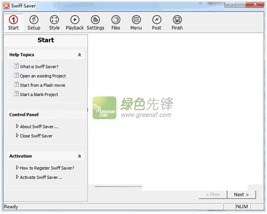 Swiff Saver屏保生成器(flash屏保制作软件)V2.5 绿色版