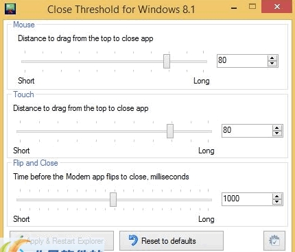 Close Threshold for Windows 8.1V1.0.0.2 免费版