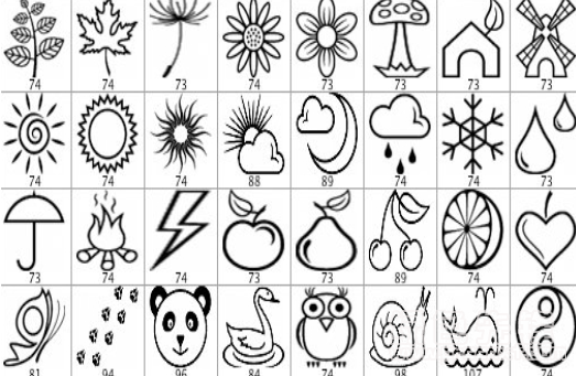 可爱的手绘小图标装饰PS笔刷(手绘小图标装饰笔刷工具)V1.0 绿色版1