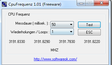 CPU频率检测器(CpuFrequenz)V1.03 绿色版