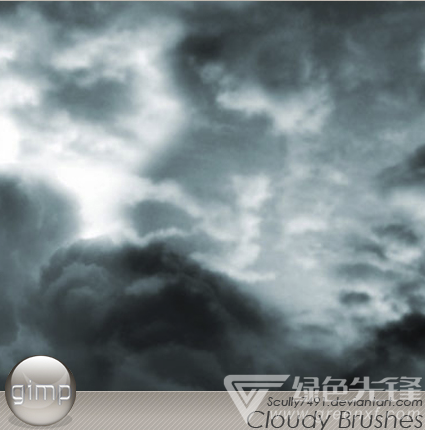 PS高空乌云积雨云笔刷(PS乌云笔刷素材下载) 最新绿色版1