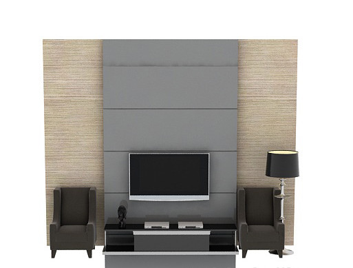 简约电视背景墙3d模型下载(现代简约风格电视背景墙装饰3dmax模型工具)V1.00 绿色版1