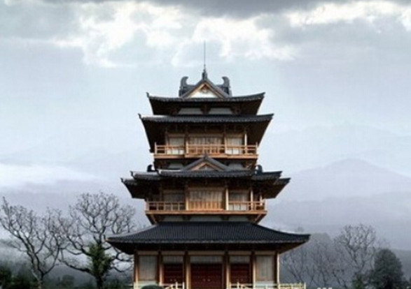 古建筑物阁楼3d模型(古建楼阁3dmax模型辅助工具)V1.00 绿色版1