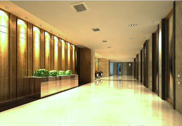 电梯走廊工装3d模型下载(3dmax电梯走廊通道工装模型辅助)V1.00 免费版1