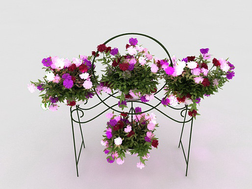 铁艺花架室内花架3d模型下载(铁艺花架3dmax模型辅助文件)V1.00 免费版2