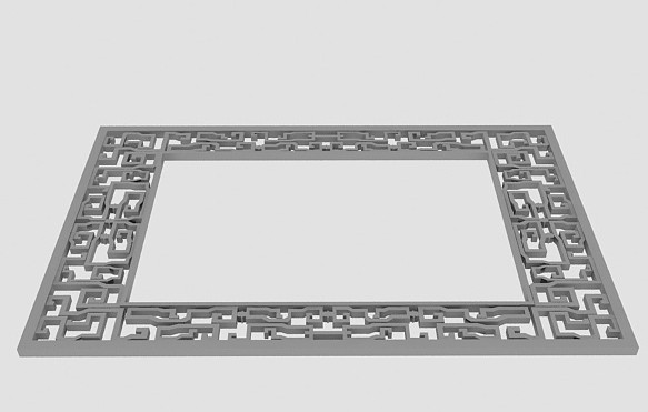 中式窗框花格3d模型下载(中式窗框实木花格3d模型工具)V1.00 绿色版2