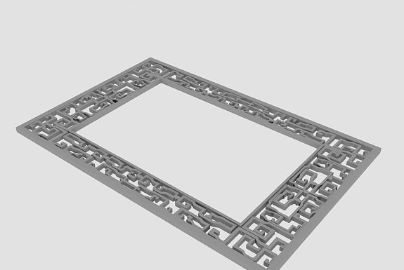 中式窗框花格3d模型下载(中式窗框实木花格3d模型工具)V1.00 绿色版3
