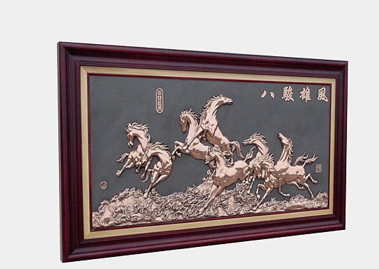 中式墙饰挂画3d模型下载(中式风格装饰画匾挂画3d模型辅助文件)V1.00 免费版1