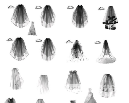 Photoshop婚纱/头纱笔刷素材(头纱笔刷下载) 绿色版1