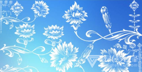 PS菊花纹笔刷(菊花纹笔刷素材) 绿色版1