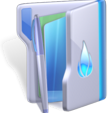 蓝色文件夹图标4(蓝色文件夹PNG图标素材) 正式版
