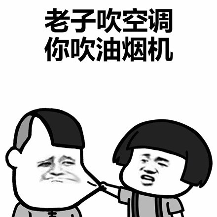 劳资吹空调你吹油烟机表情包(劳资吹空调你吹油烟机图片表情大全) 