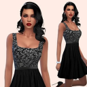 模拟人生4漂亮优雅的黑色礼服裙MOD(模拟人生4优雅黑色裙子)V1.0 最新版