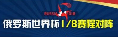 2018俄罗斯世界杯1/8赛程对阵时间表(世界杯1/8赛程时间表图片) 无水印版