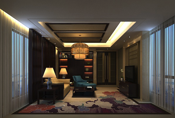 3d室内客厅窗帘模型下载(现代风格客厅垂直帘窗帘3dmax模型工具)V1.00 绿色版