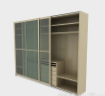 玻璃推门衣柜3d模型下载(玻璃推门家庭现代衣柜3dmax设计工具)V1.0 免费版