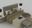 双人床3d模型下载(现代卧室双人床3dmax模型辅助文件)V1.0 绿色版