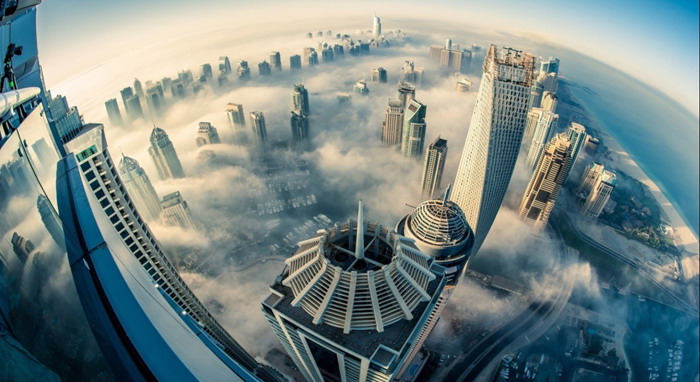 迪拜城市建筑PPT背景图片下载(ppt背景图)免费版