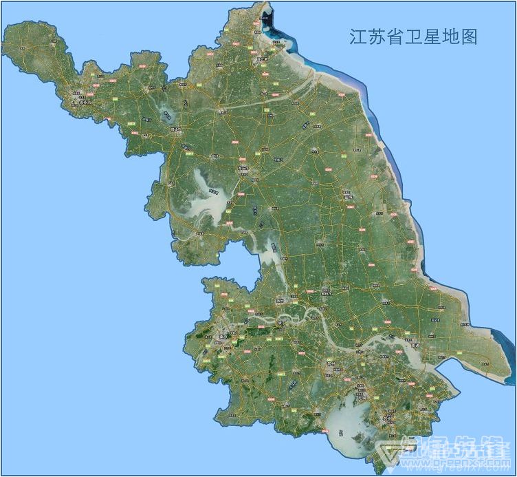 江苏省卫星地图高清版图片