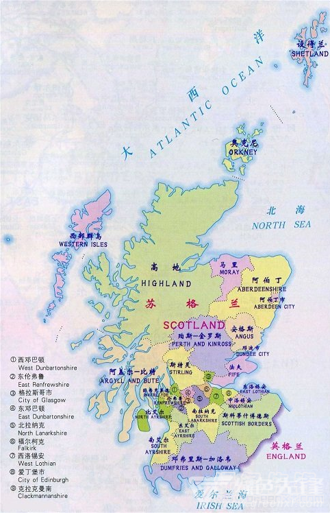 苏格兰地图中文版全图v10免费版